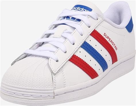 adidas superstar weiss blaue streifen|Adidas Superstar schuhe.